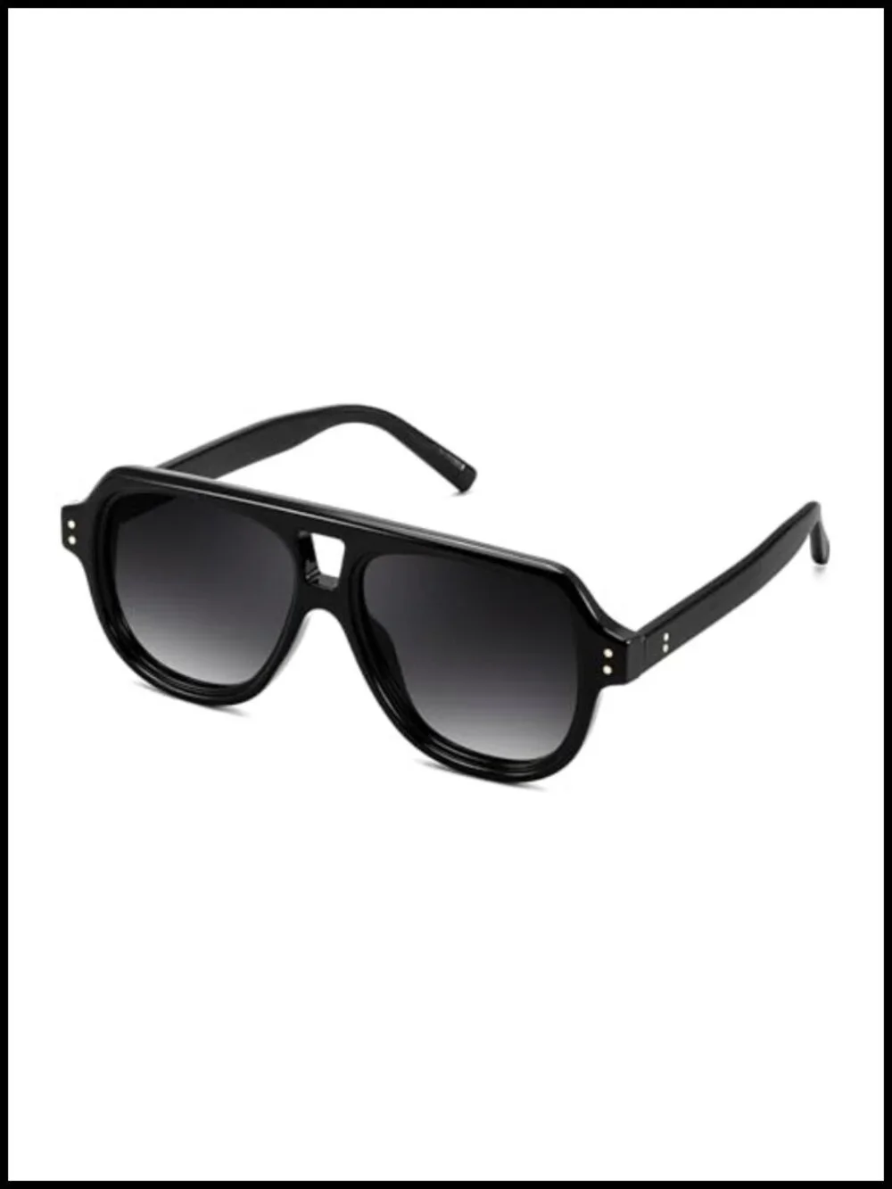 Retro Aviator Polarized Sunglasses UV400 Driving Square Frame